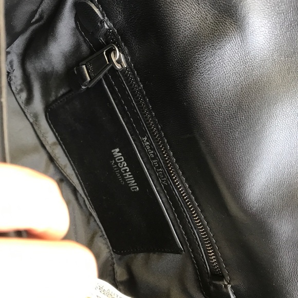 Moschino lambskin leather biker jacket bag - Picture 6 of 8